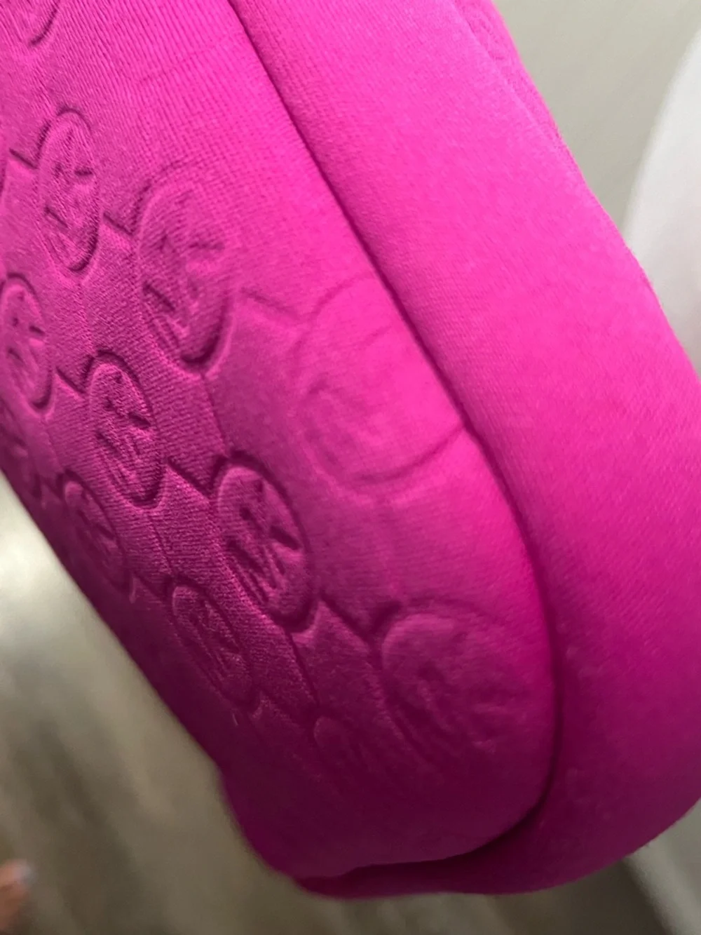 Michael Kors Fuchsia Embossed Logo Crossbody Bag - Picture 6 of 7
